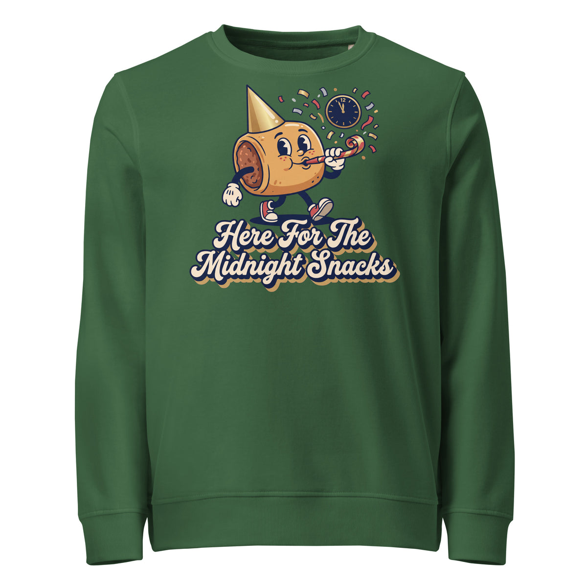 Here For The Midnight Snacks New Year Mid-Weight Sweatshirt - Ricki Robin