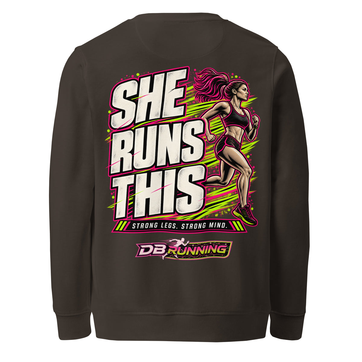 She Runs This - Mid-Weight Sweatshirt - DB Running