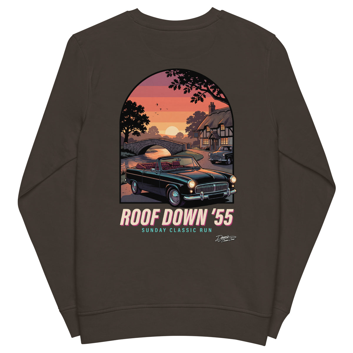 Consul Convertible Roof Down Mid-Weight Sweatshirt - Dean's Classic Cars