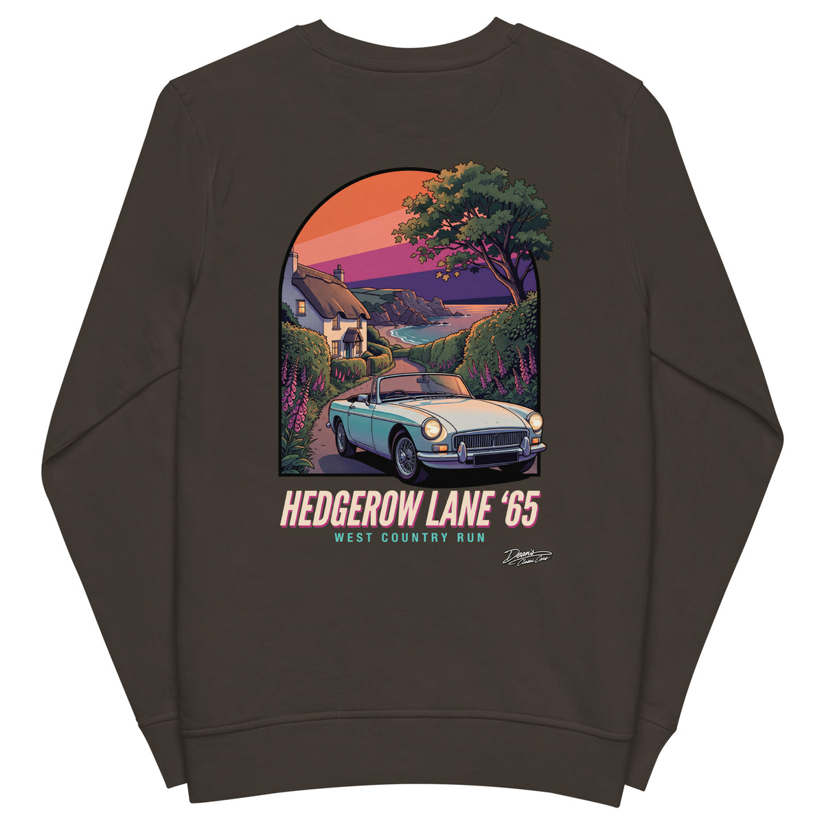 MGB Roadster Hedgerow Lane Mid-Weight Sweatshirt - Dean's Classic Cars