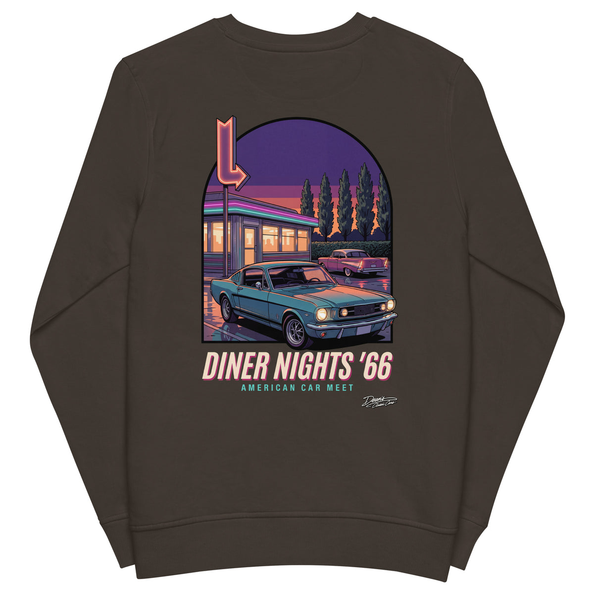 Mustang GT Diner Nights Mid-Weight Sweatshirt - Dean's Classic Cars