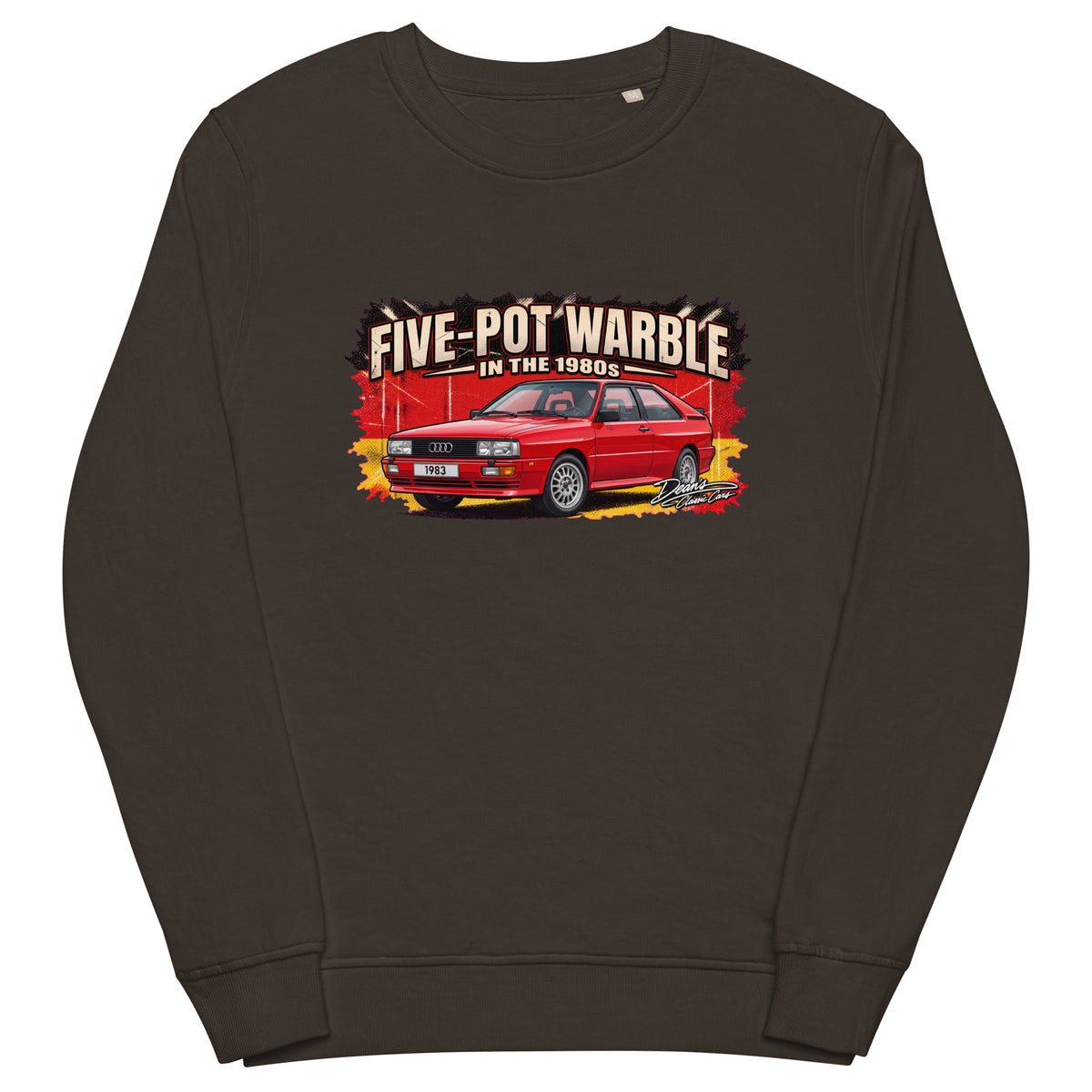 Quattro Coupe Tornado Red Mid-Weight Sweatshirt - Dean's Classic Cars