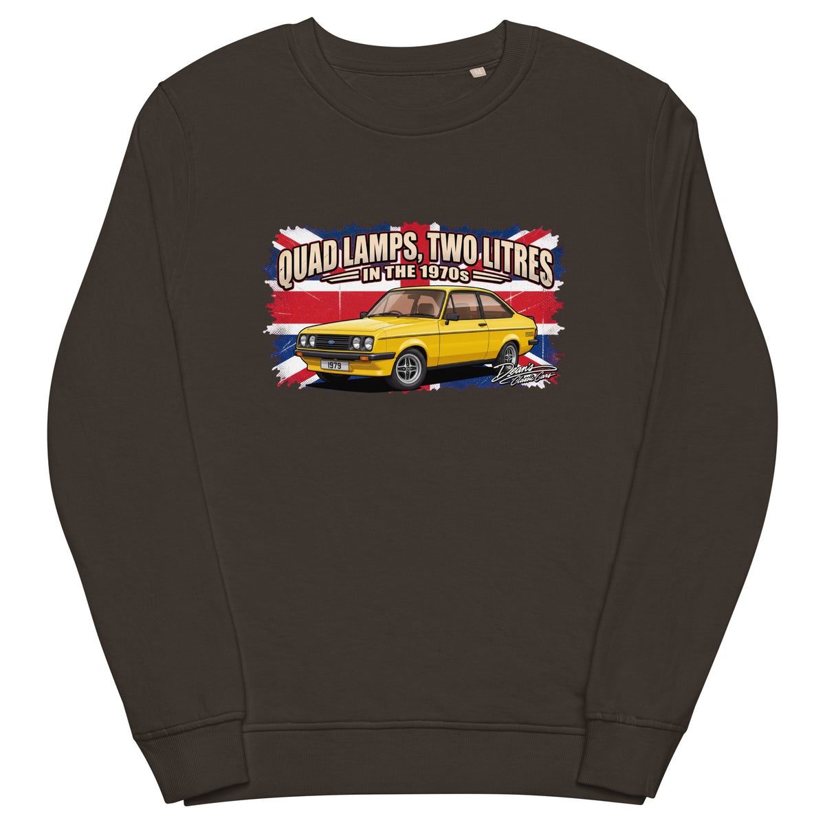 Escort RS2000 Signal Yellow Mid-Weight Sweatshirt - Dean's Classic Cars