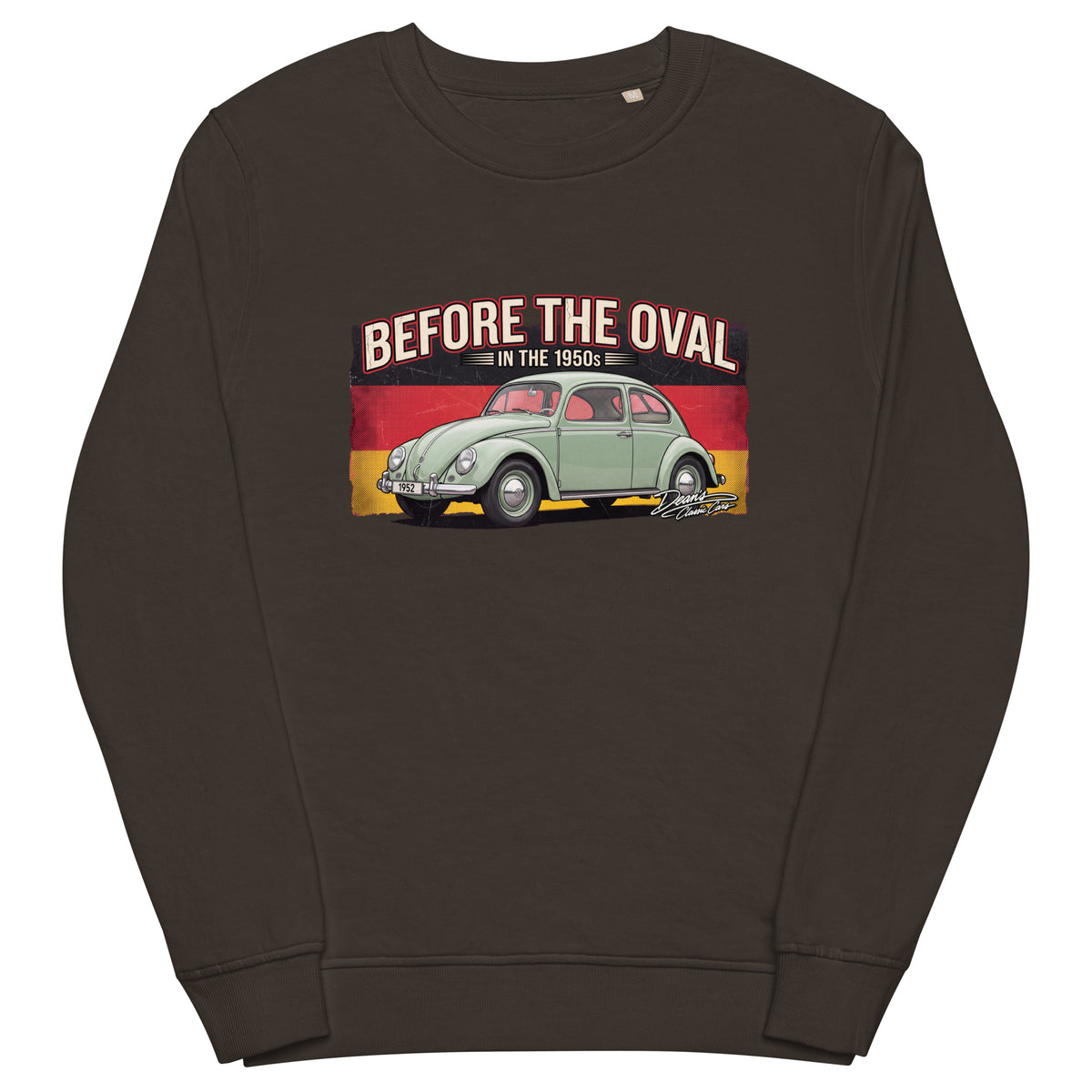 Beetle Split Pastel Green Mid-Weight Sweatshirt - Dean's Classic Cars