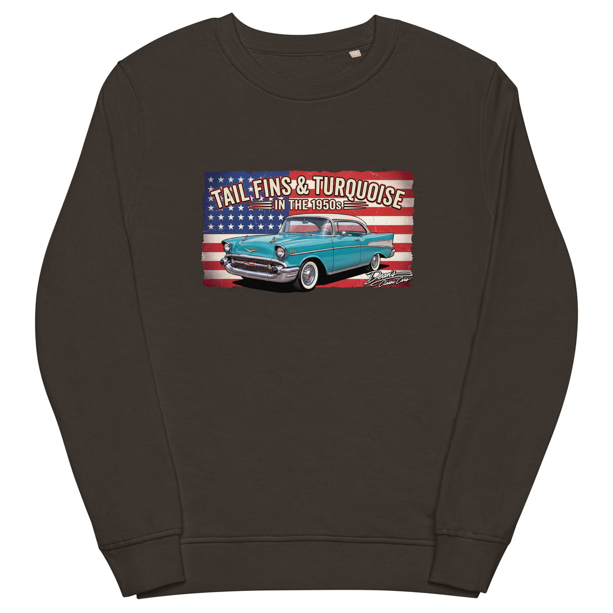 Bel Air Tropical Turquoise Mid-Weight Sweatshirt - Dean's Classic Cars