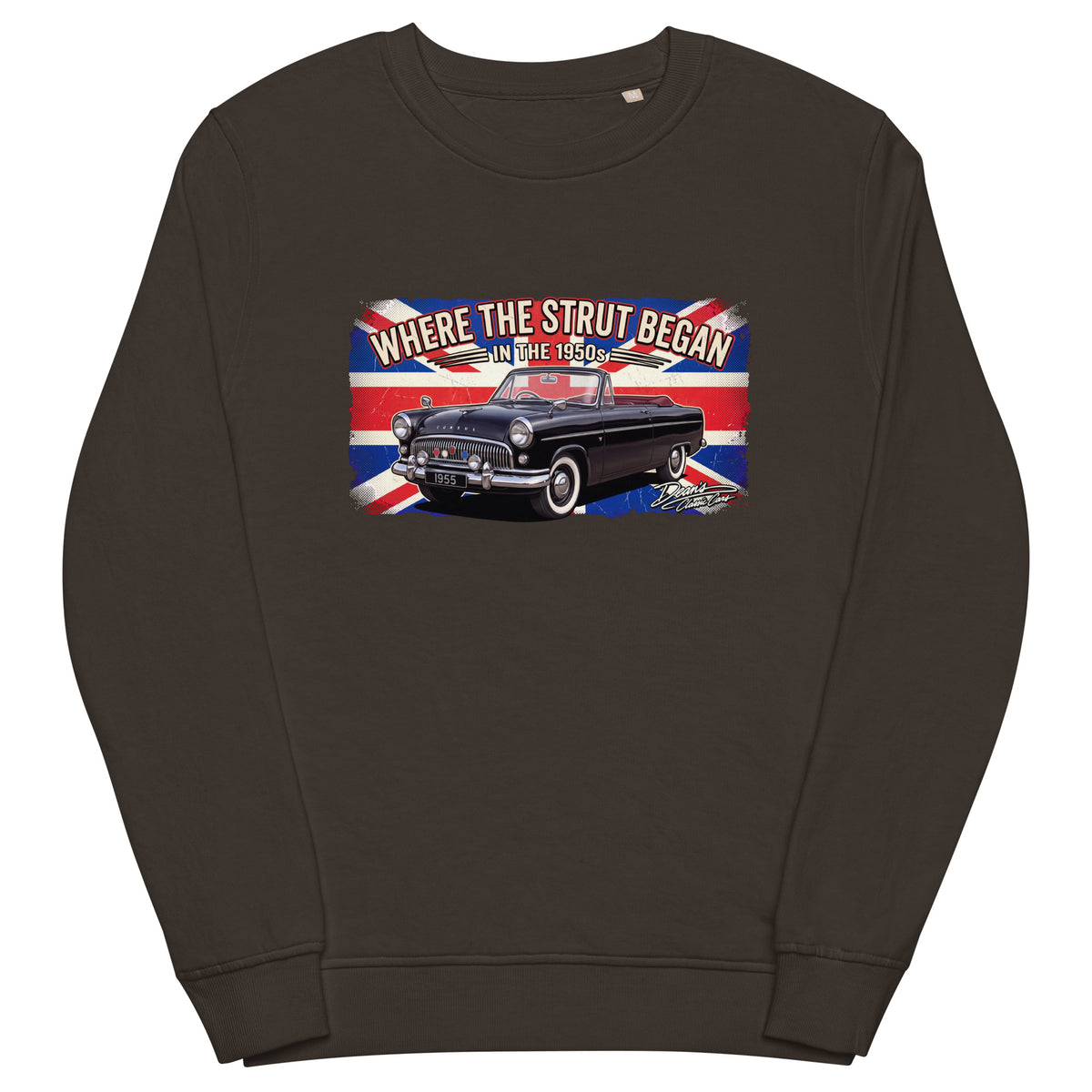Consul Convertible Strut Pioneer Mid-Weight Sweatshirt - Dean's Classic Cars