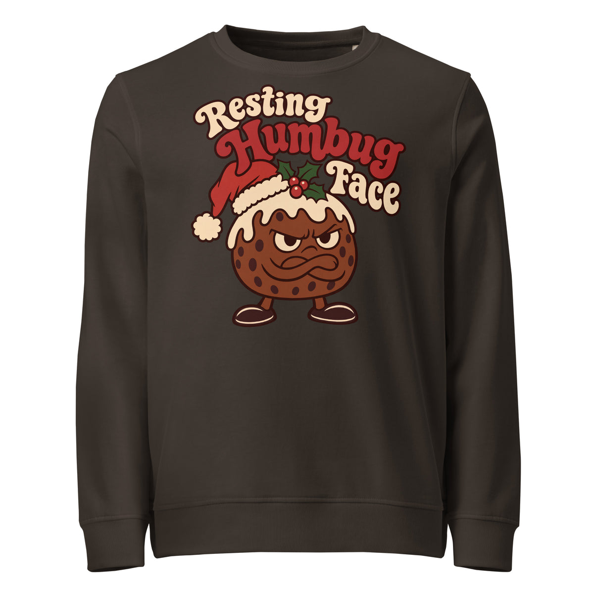 Resting Humbug Face Christmas Mid-Weight Sweatshirt - Ricki Robin