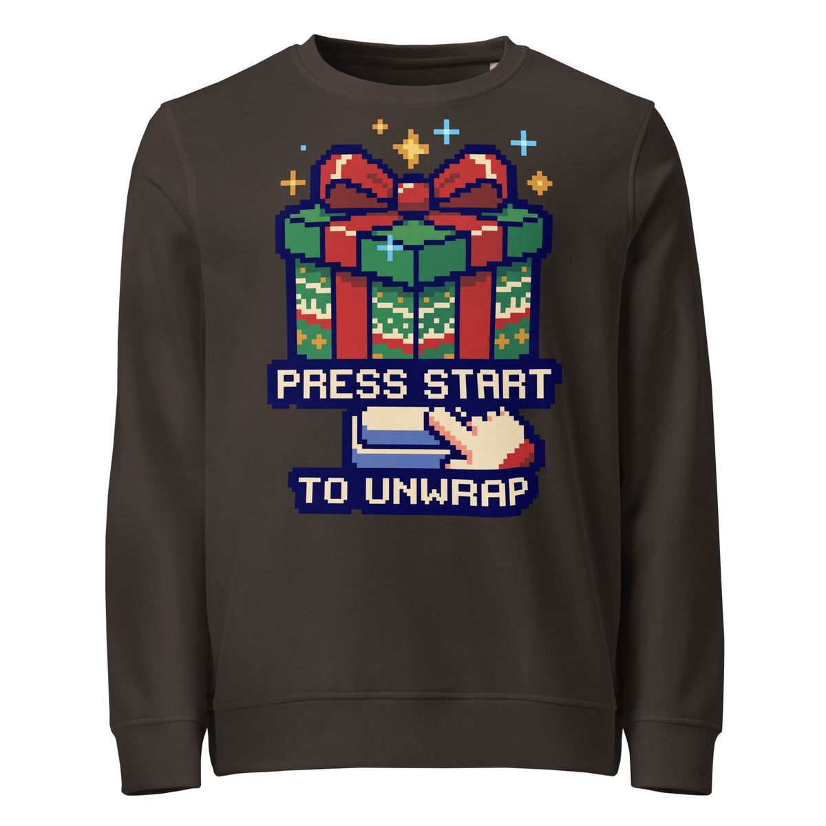Press Start To Unwrap Christmas Mid-Weight Sweatshirt - Ricki Robin