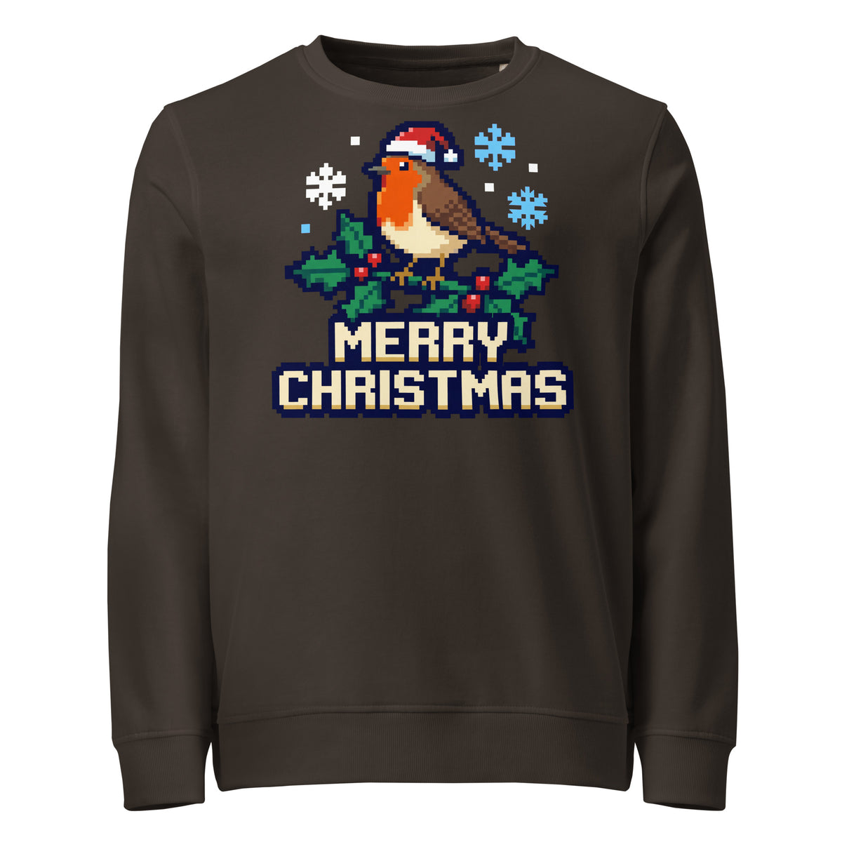 8-Bit Robin Christmas Mid-Weight Sweatshirt - Ricki Robin