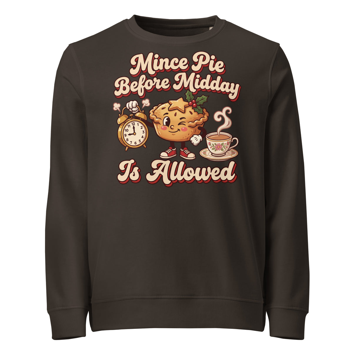Mince Pie Before Midday Is Allowed Christmas Mid-Weight Sweatshirt - Ricki Robin