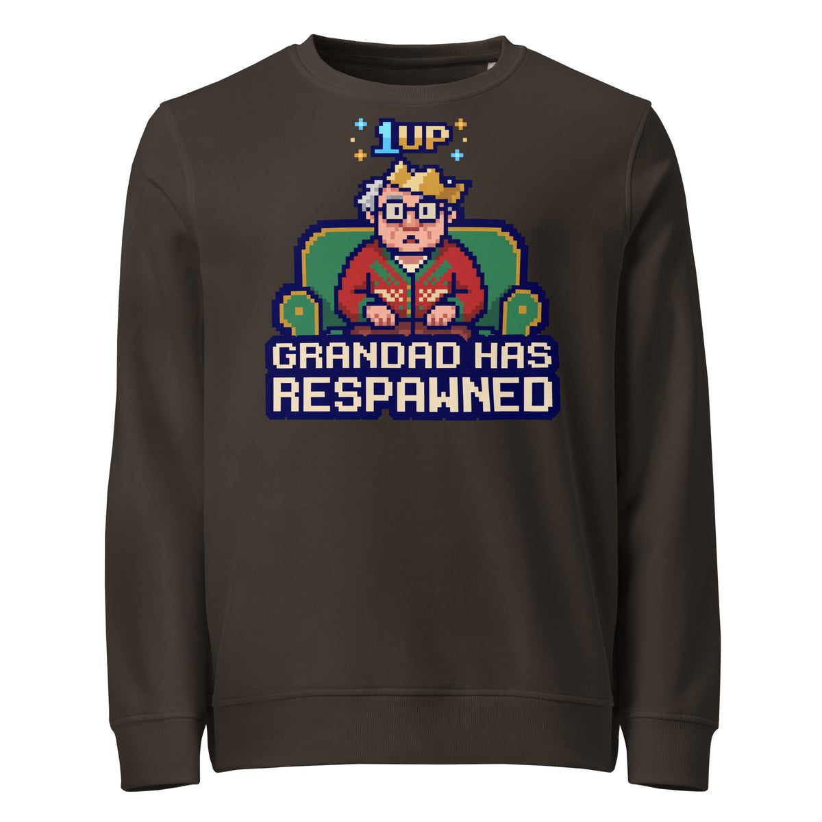 Grandad Has Respawned Christmas Mid-Weight Sweatshirt - Ricki Robin