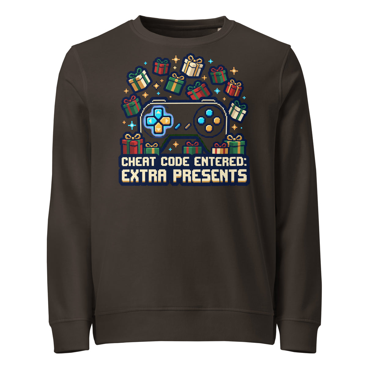 Cheat Code: Extra Presents Christmas Mid-Weight Sweatshirt - Ricki Robin