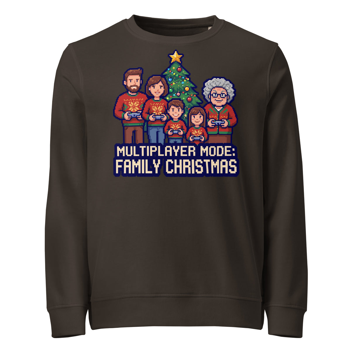 Multiplayer Mode: Family Christmas Mid-Weight Sweatshirt - Ricki Robin