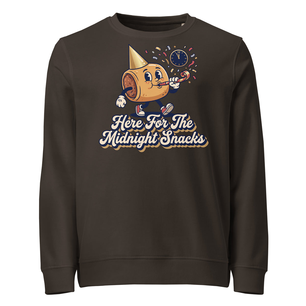 Here For The Midnight Snacks New Year Mid-Weight Sweatshirt - Ricki Robin