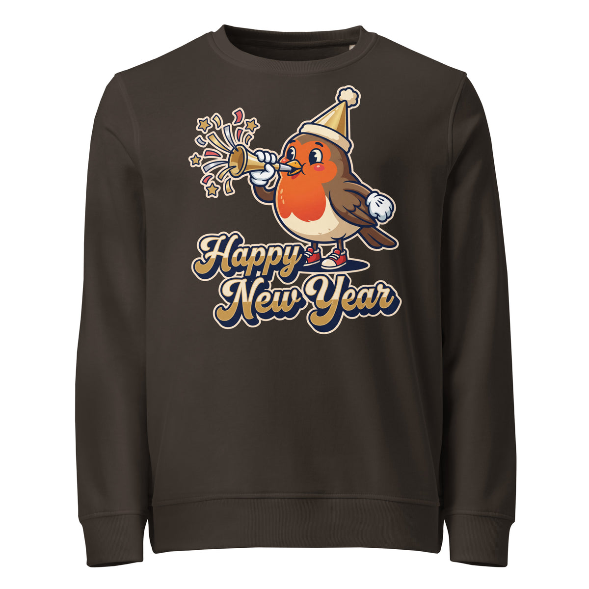 Happy New Year Robin Mid-Weight Sweatshirt - Ricki Robin