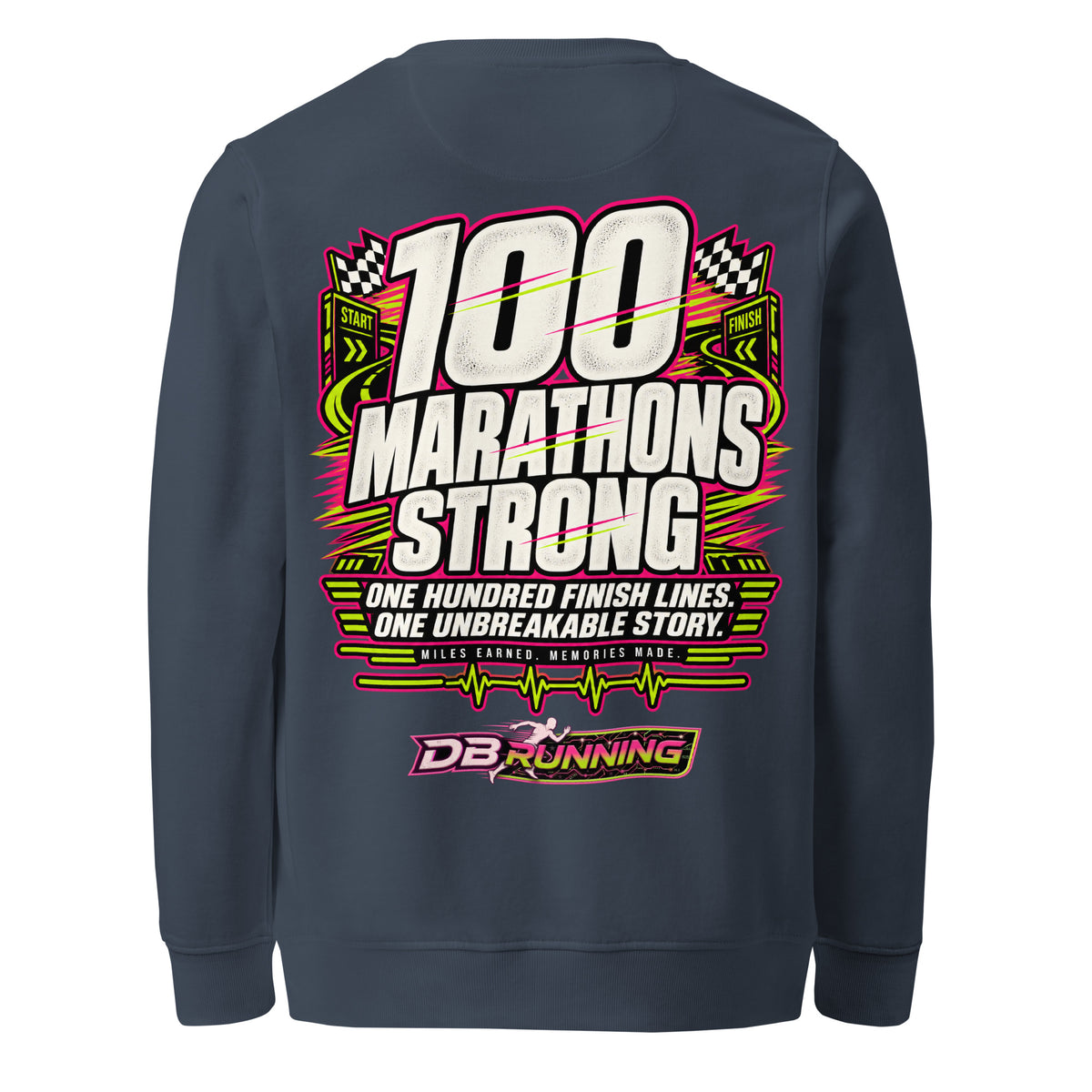 100 Marathons Strong - Mid-Weight Sweatshirt - DB Running