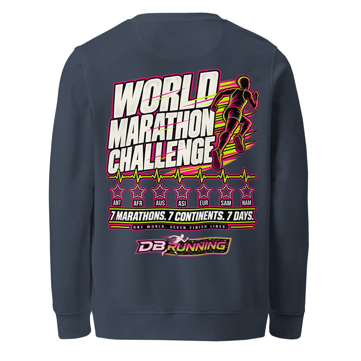 World Marathon Challenge Male - Mid-Weight Sweatshirt - DB Running