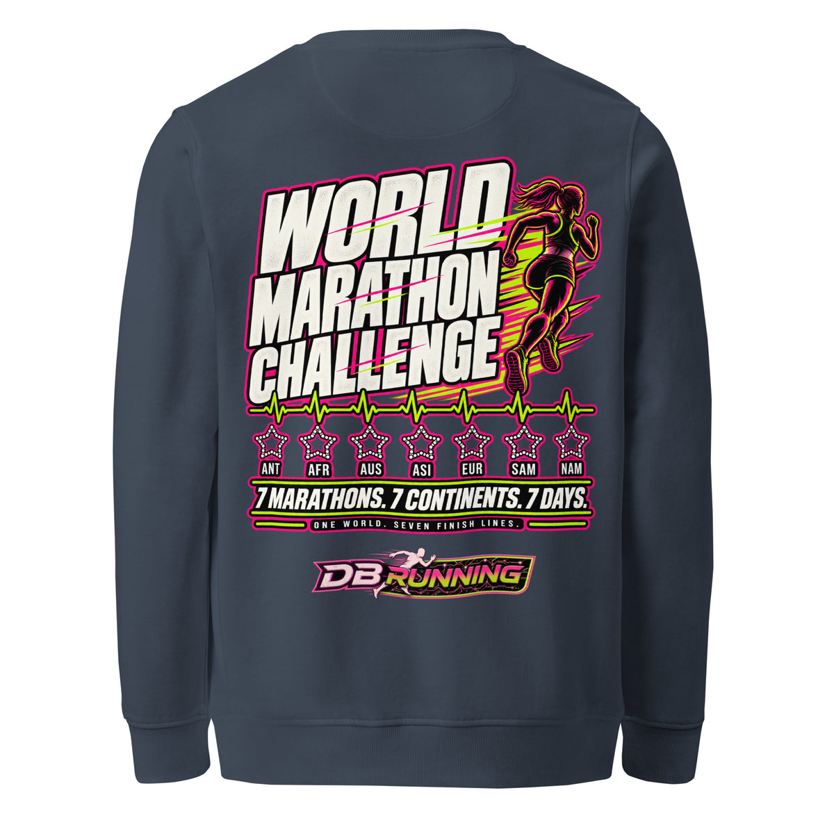 World Marathon Challenge Female - Mid-Weight Sweatshirt - DB Running