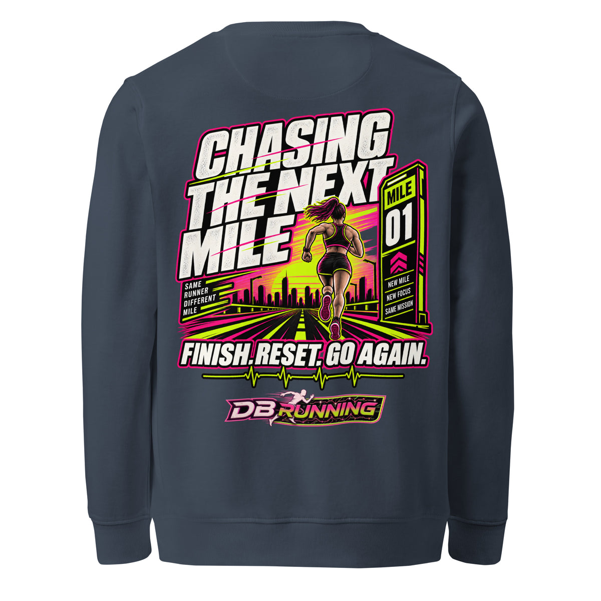 Chasing the Next Mile Female - Mid-Weight Sweatshirt - DB Running