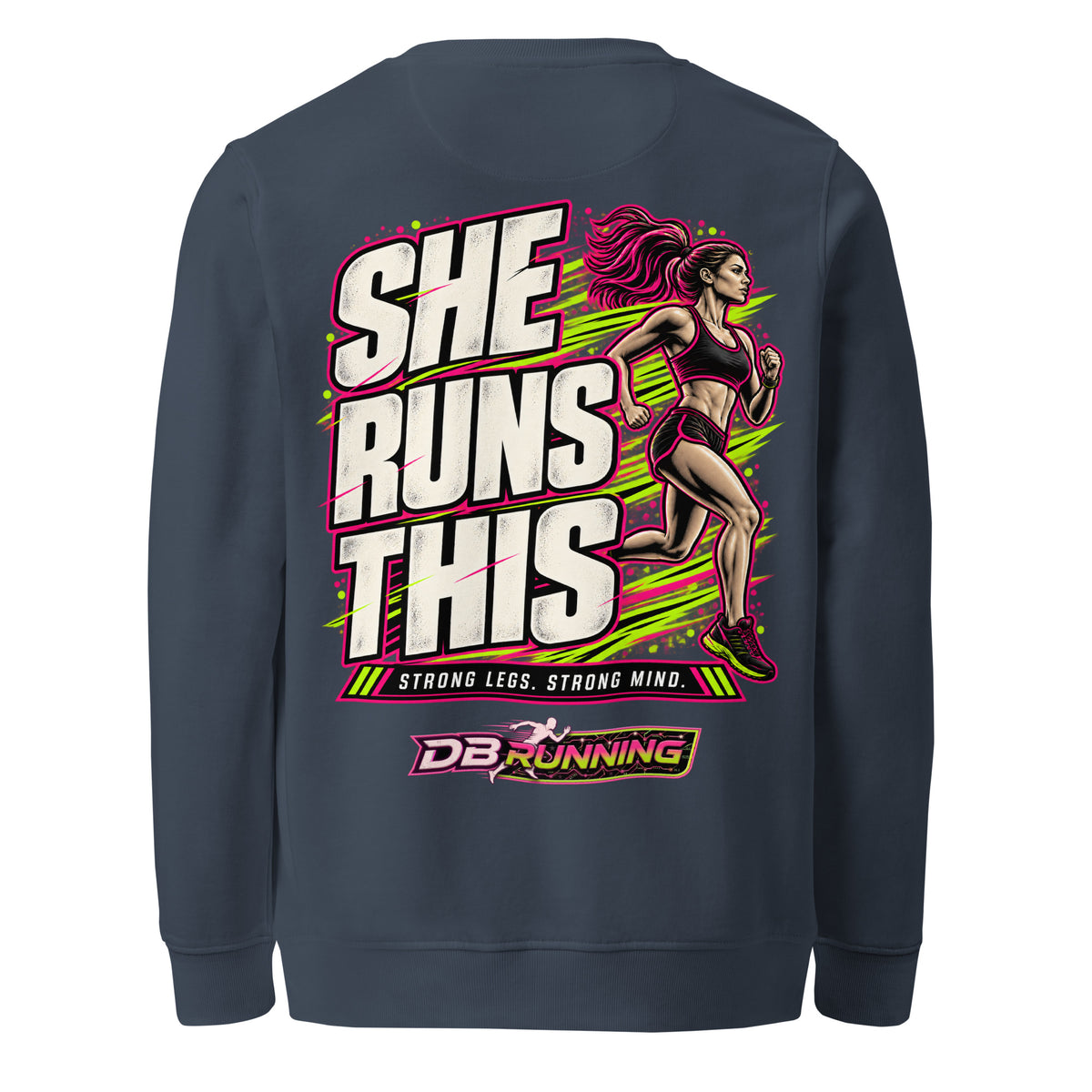 She Runs This - Mid-Weight Sweatshirt - DB Running
