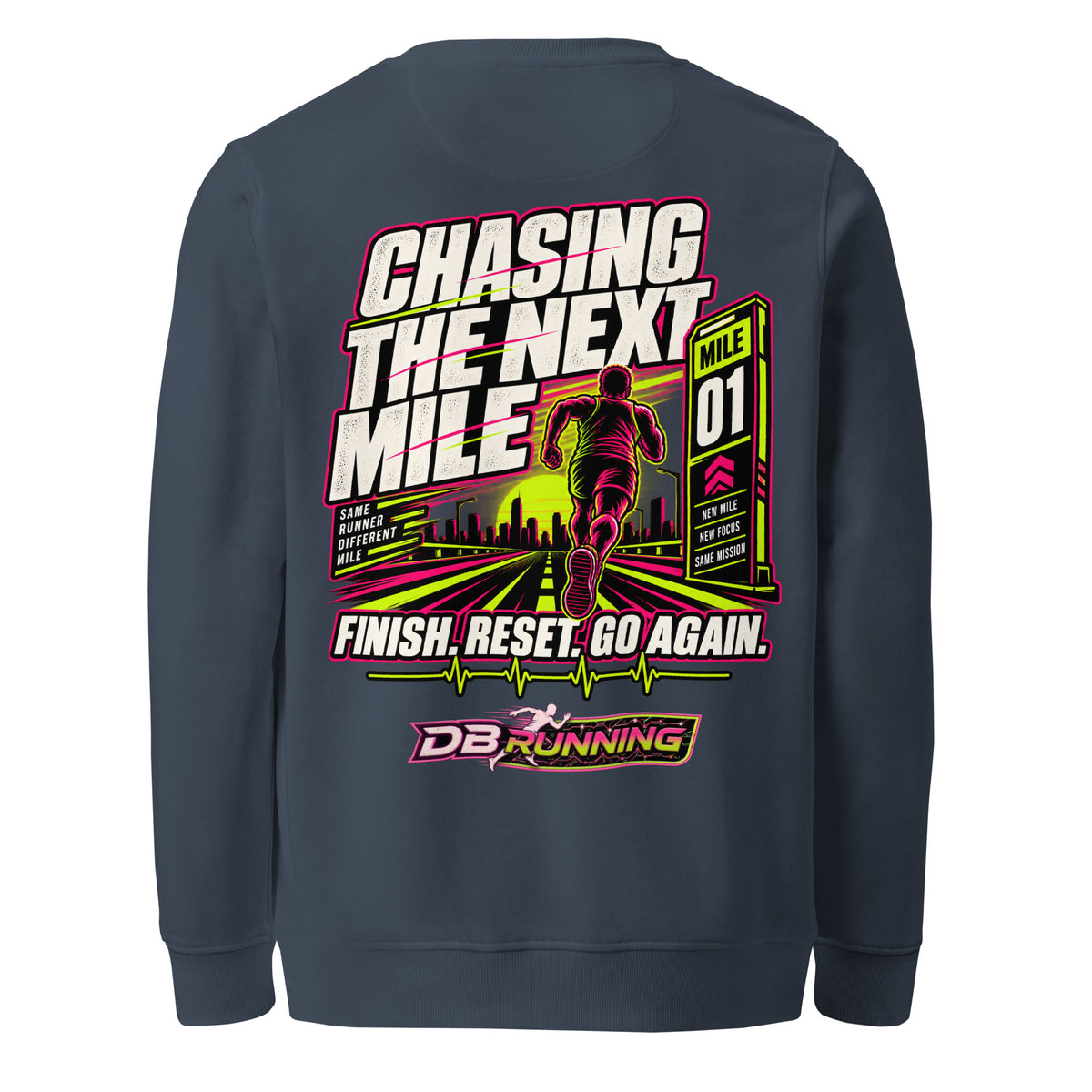 Chasing the Next Mile Male - Mid-Weight Sweatshirt - DB Running