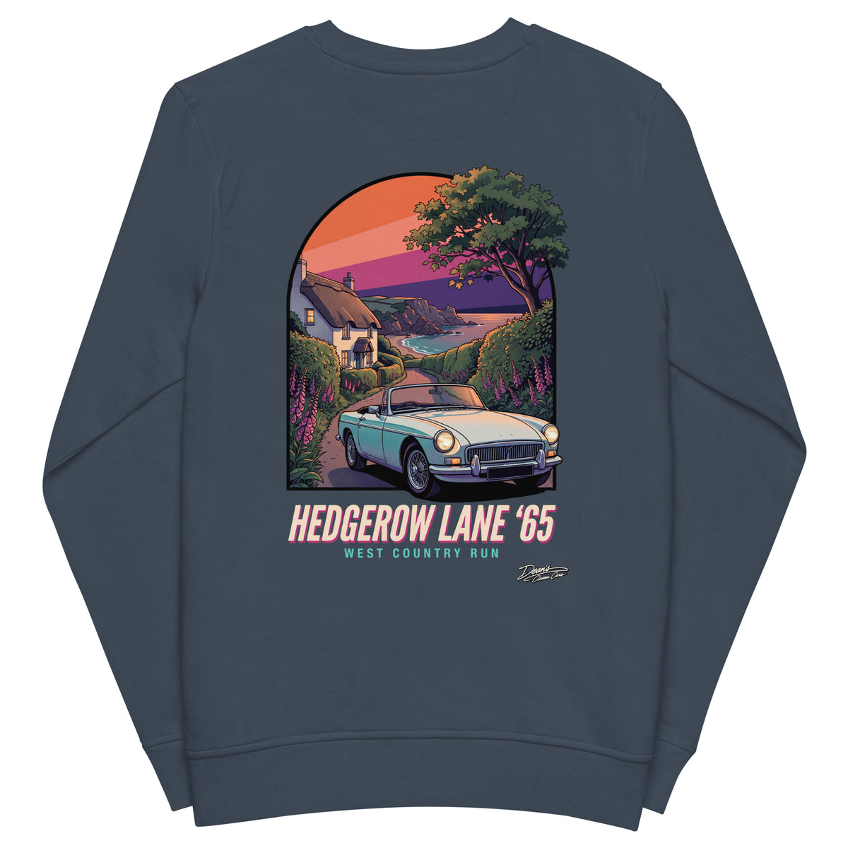 MGB Roadster Hedgerow Lane Mid-Weight Sweatshirt - Dean's Classic Cars
