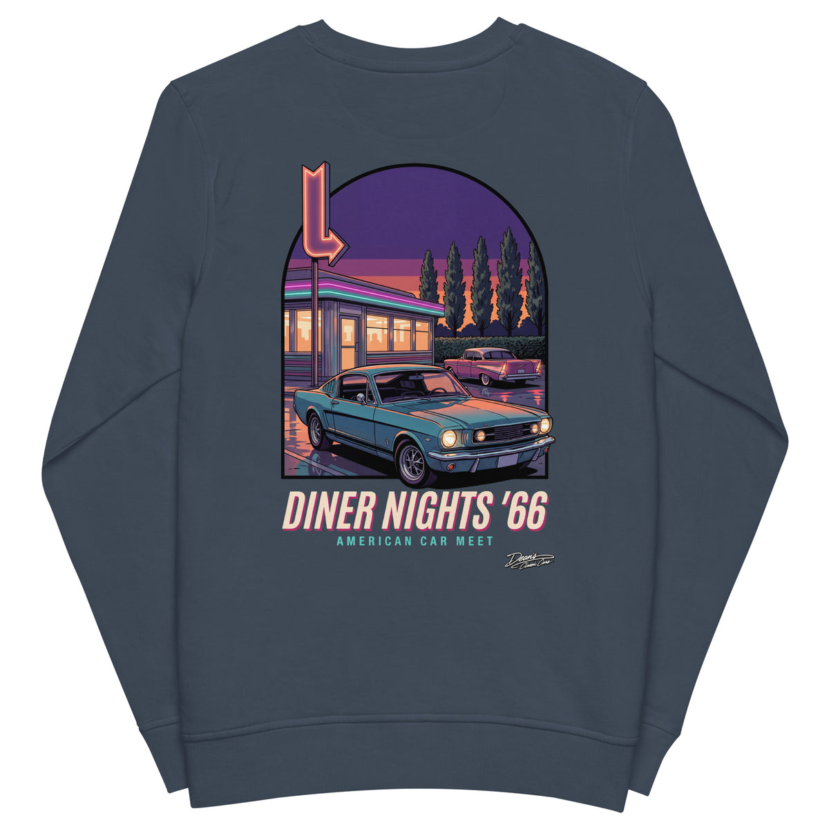 Mustang GT Diner Nights Mid-Weight Sweatshirt - Dean's Classic Cars