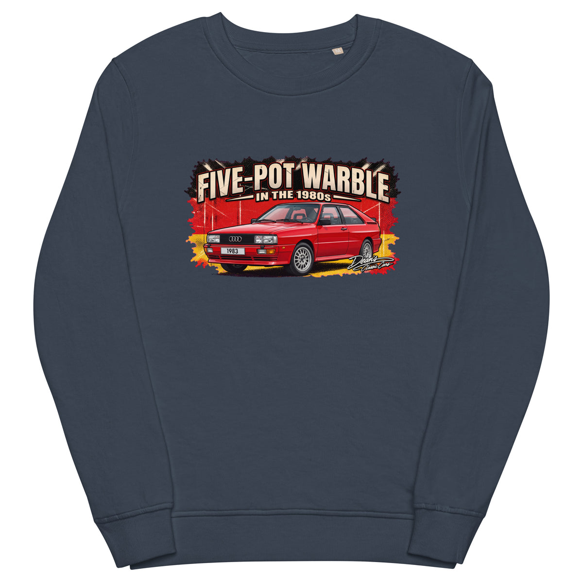 Quattro Coupe Tornado Red Mid-Weight Sweatshirt - Dean's Classic Cars
