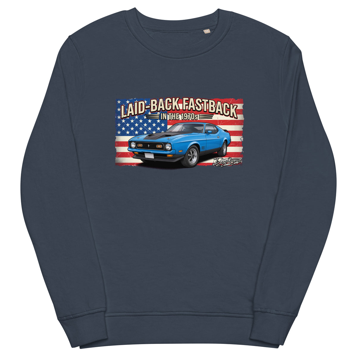 Mach 1 Grabber Blue Mid-Weight Sweatshirt - Dean's Classic Cars