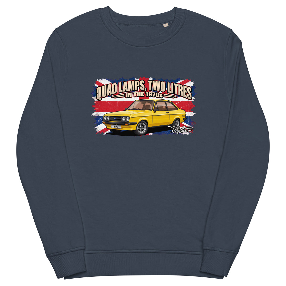 Escort RS2000 Signal Yellow Mid-Weight Sweatshirt - Dean's Classic Cars