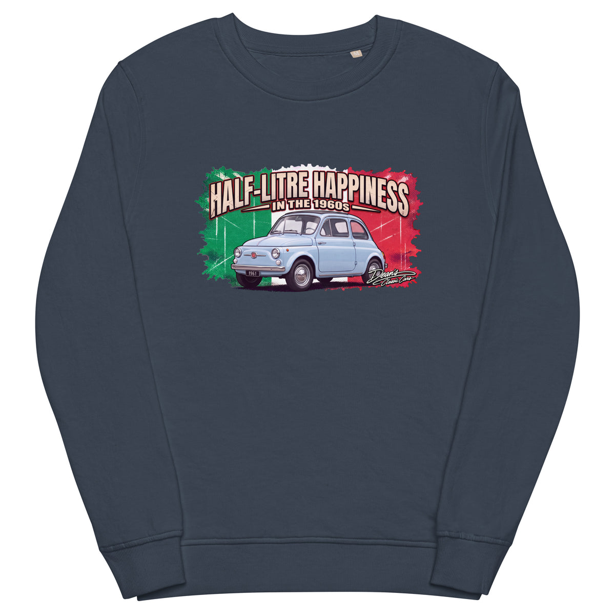 500 D Celestial Blue Mid-Weight Sweatshirt - Dean's Classic Cars
