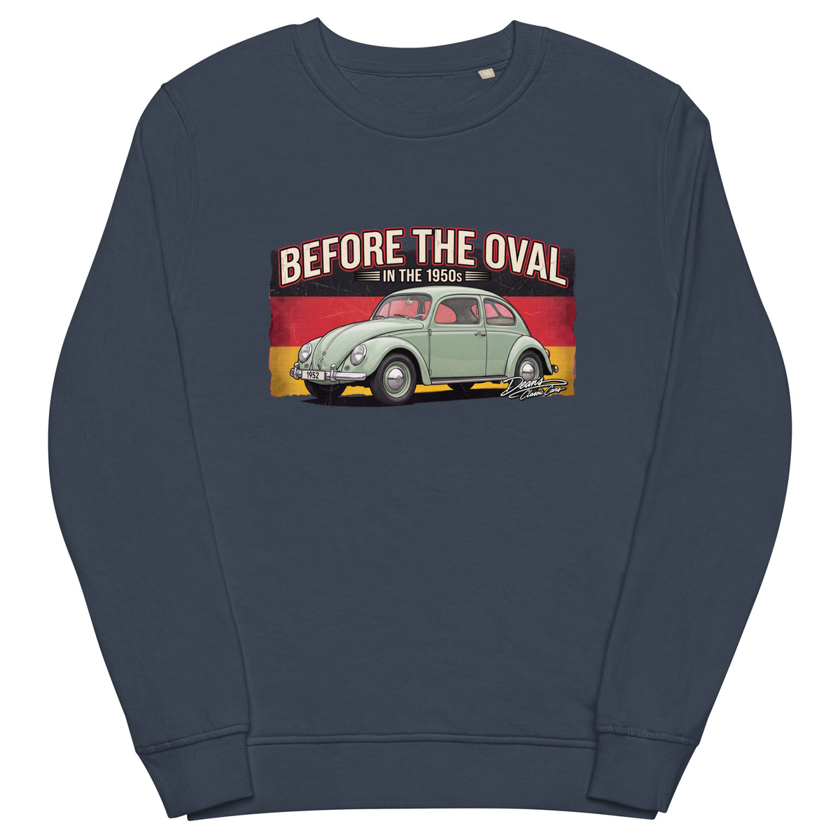 Beetle Split Pastel Green Mid-Weight Sweatshirt - Dean's Classic Cars