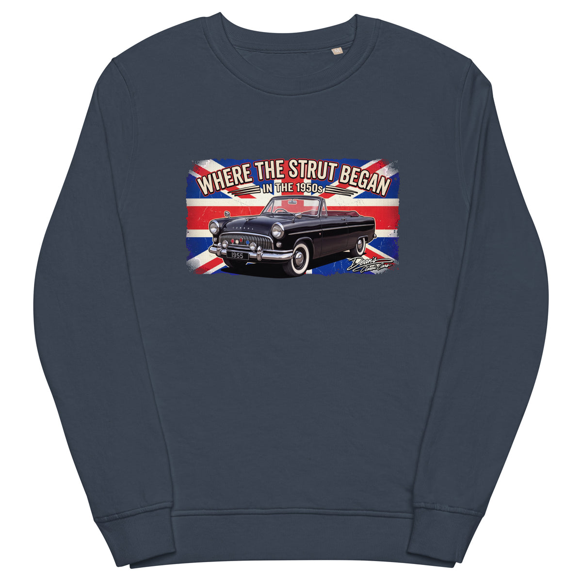 Consul Convertible Strut Pioneer Mid-Weight Sweatshirt - Dean's Classic Cars