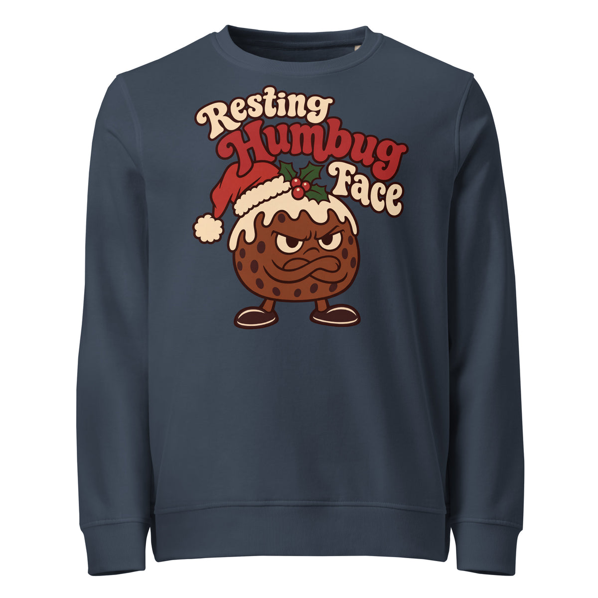 Resting Humbug Face Christmas Mid-Weight Sweatshirt - Ricki Robin