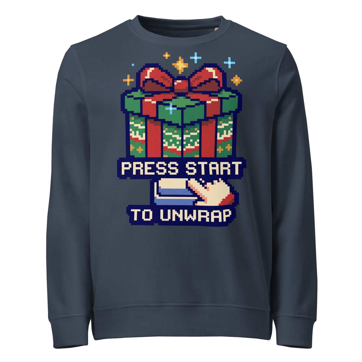 Press Start To Unwrap Christmas Mid-Weight Sweatshirt - Ricki Robin