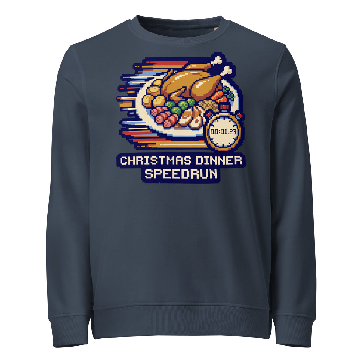 Christmas Dinner Speedrun Mid-Weight Sweatshirt - Ricki Robin
