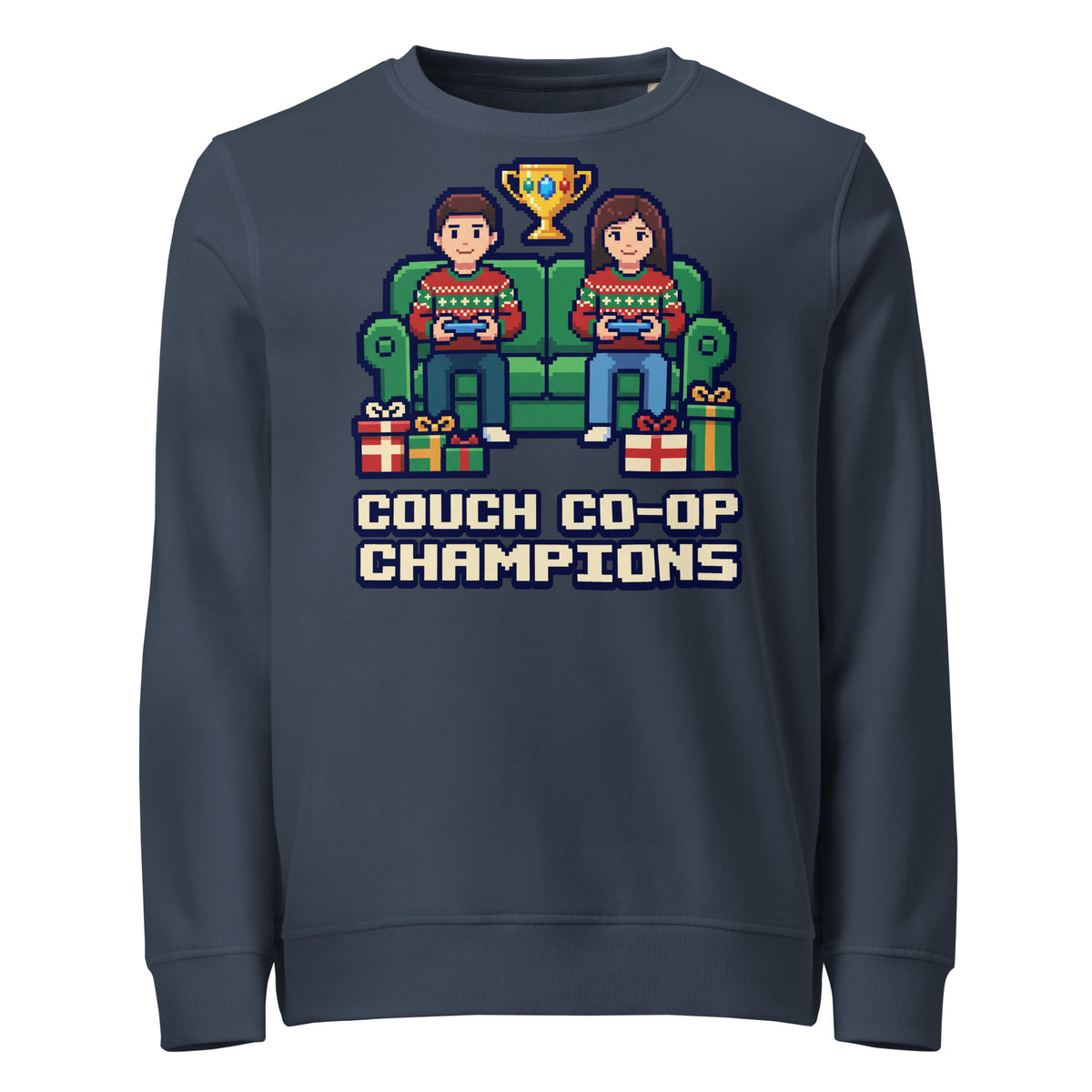 Couch Co-op Champions Christmas Mid-Weight Sweatshirt - Ricki Robin