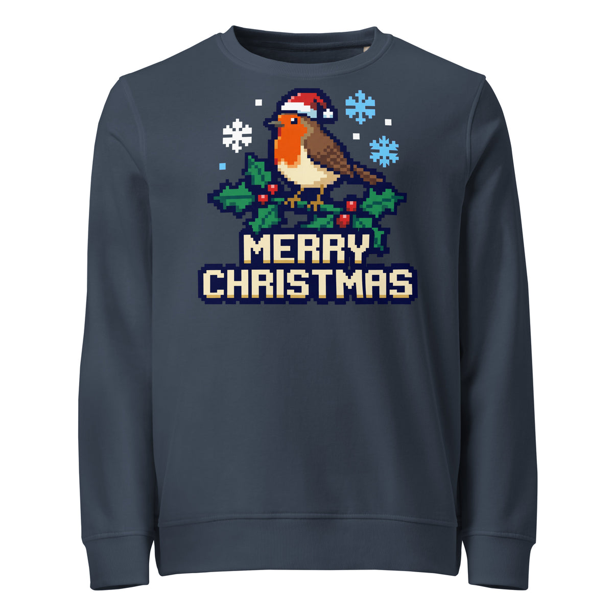 8-Bit Robin Christmas Mid-Weight Sweatshirt - Ricki Robin