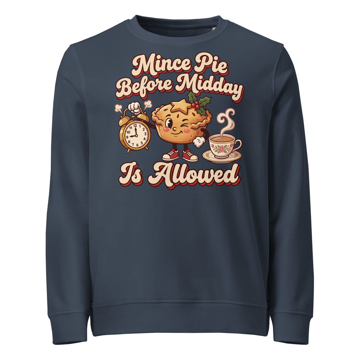 Mince Pie Before Midday Is Allowed Christmas Mid-Weight Sweatshirt - Ricki Robin