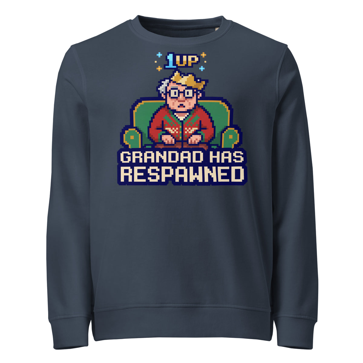 Grandad Has Respawned Christmas Mid-Weight Sweatshirt - Ricki Robin