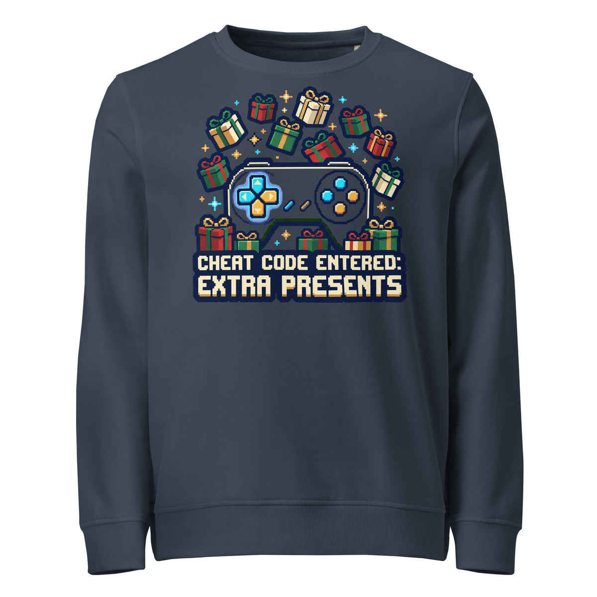 Cheat Code: Extra Presents Christmas Mid-Weight Sweatshirt - Ricki Robin
