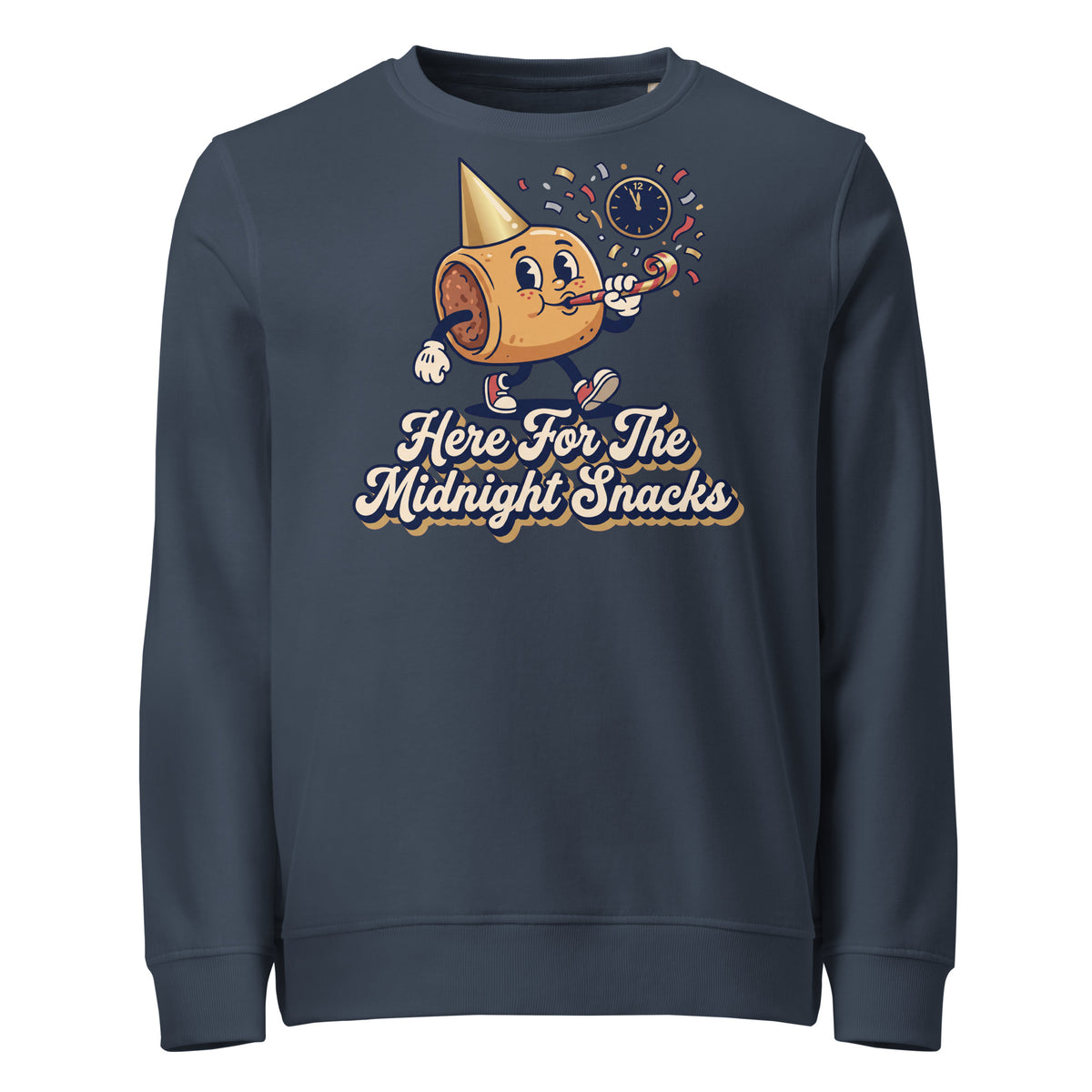 Here For The Midnight Snacks New Year Mid-Weight Sweatshirt - Ricki Robin