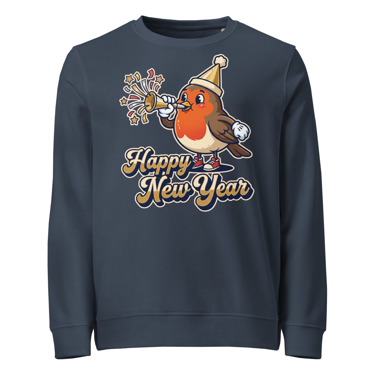 Happy New Year Robin Mid-Weight Sweatshirt - Ricki Robin