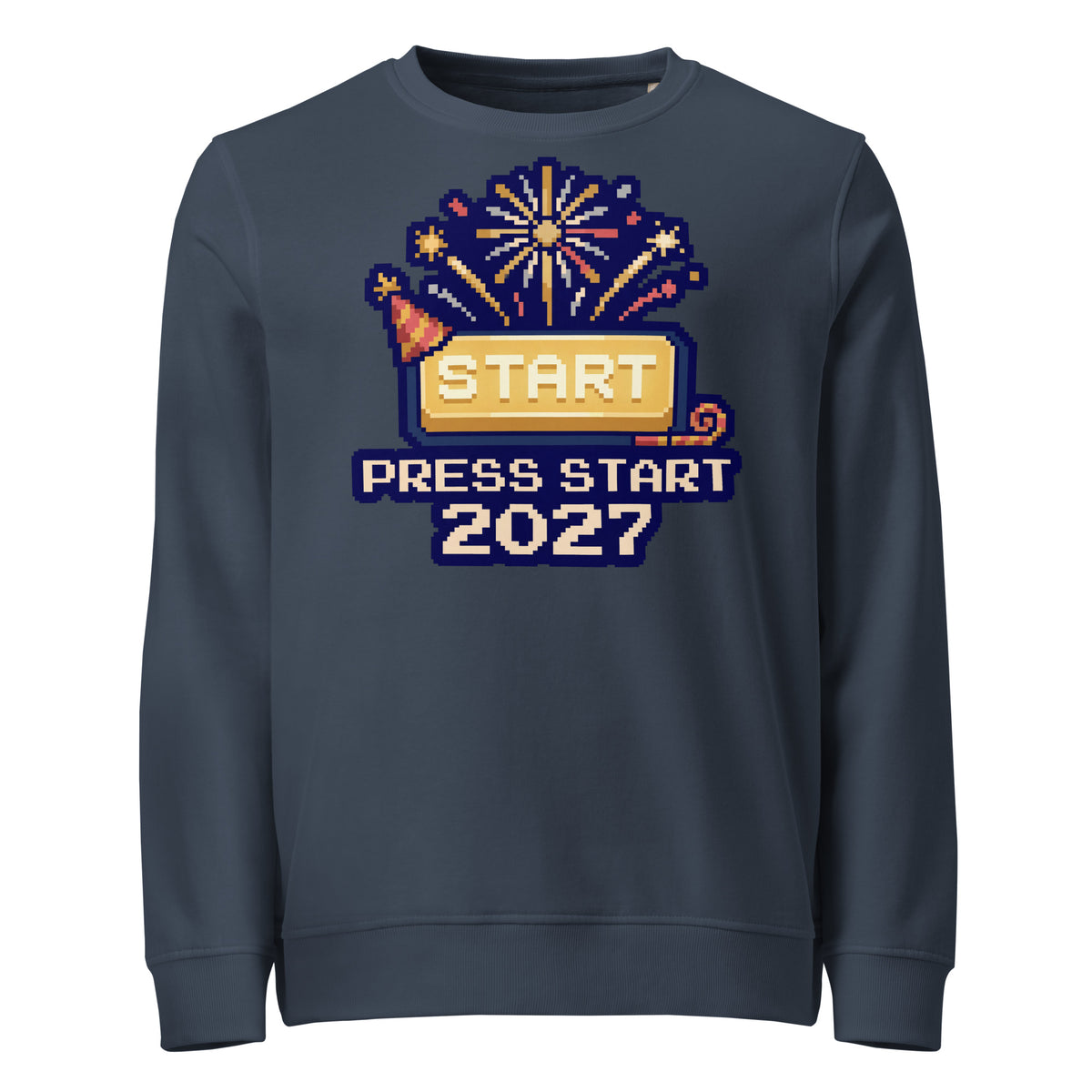 Press Start 2027 New Year Mid-Weight Sweatshirt - Ricki Robin