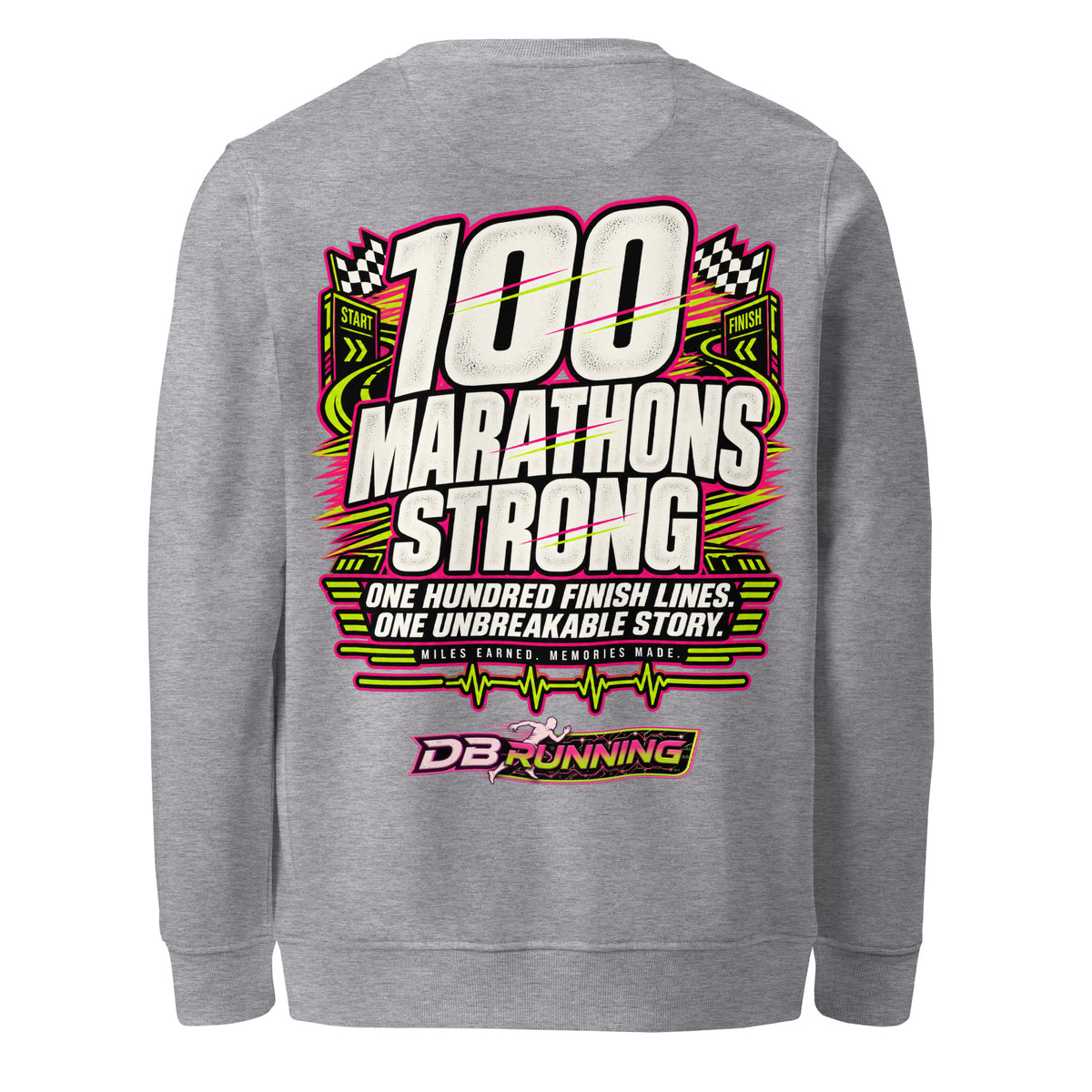 100 Marathons Strong - Mid-Weight Sweatshirt - DB Running