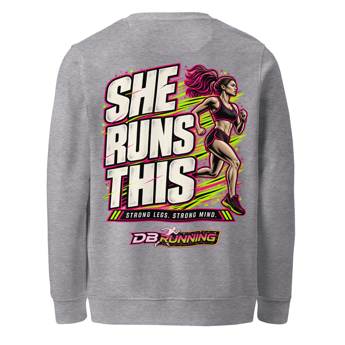 She Runs This - Mid-Weight Sweatshirt - DB Running