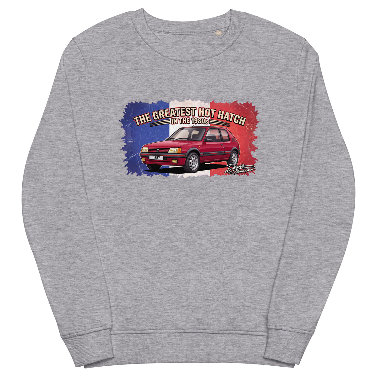 205 GTI Cherry Red Mid-Weight Sweatshirt - Dean's Classic Cars