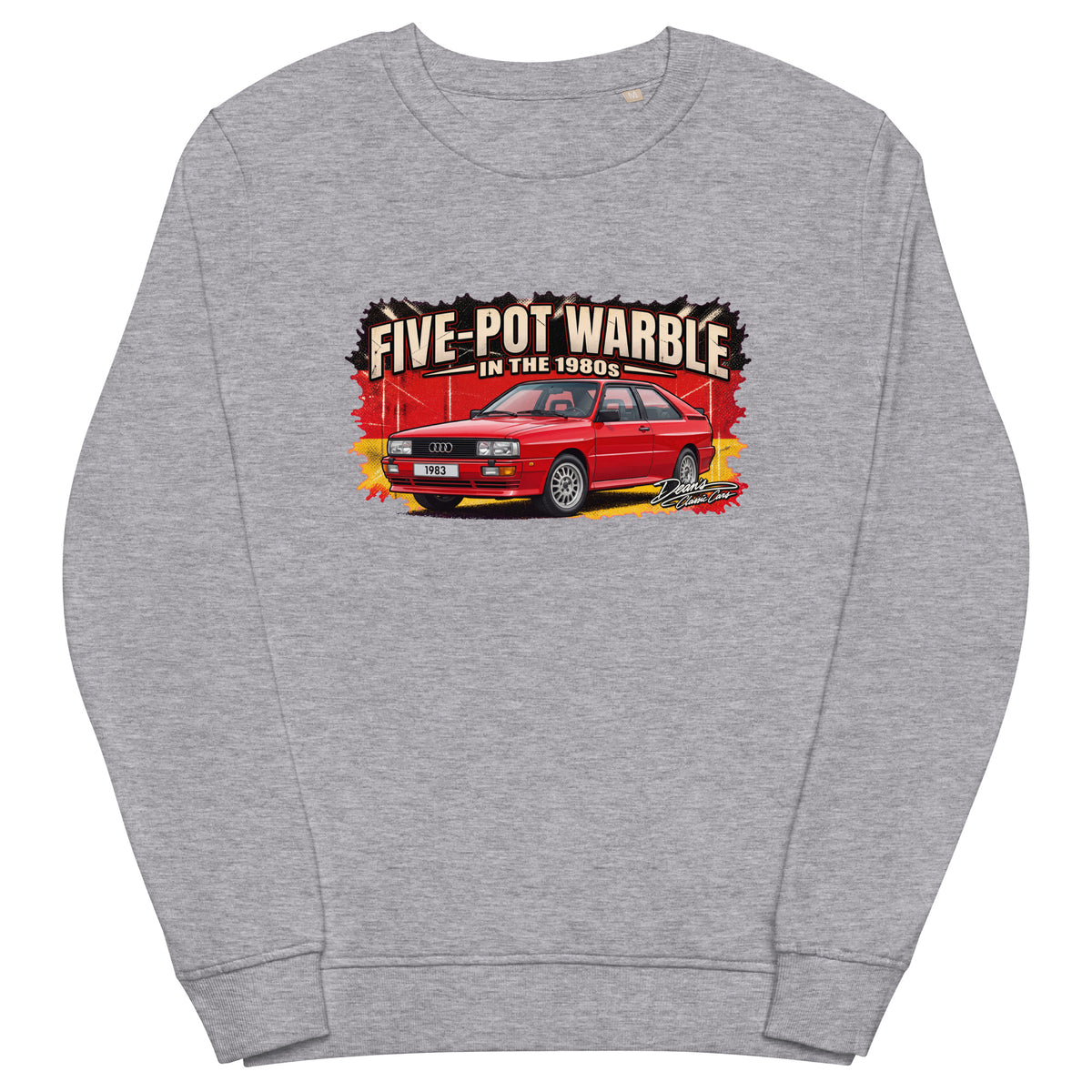 Quattro Coupe Tornado Red Mid-Weight Sweatshirt - Dean's Classic Cars