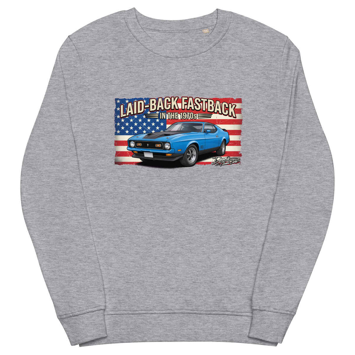 Mach 1 Grabber Blue Mid-Weight Sweatshirt - Dean's Classic Cars