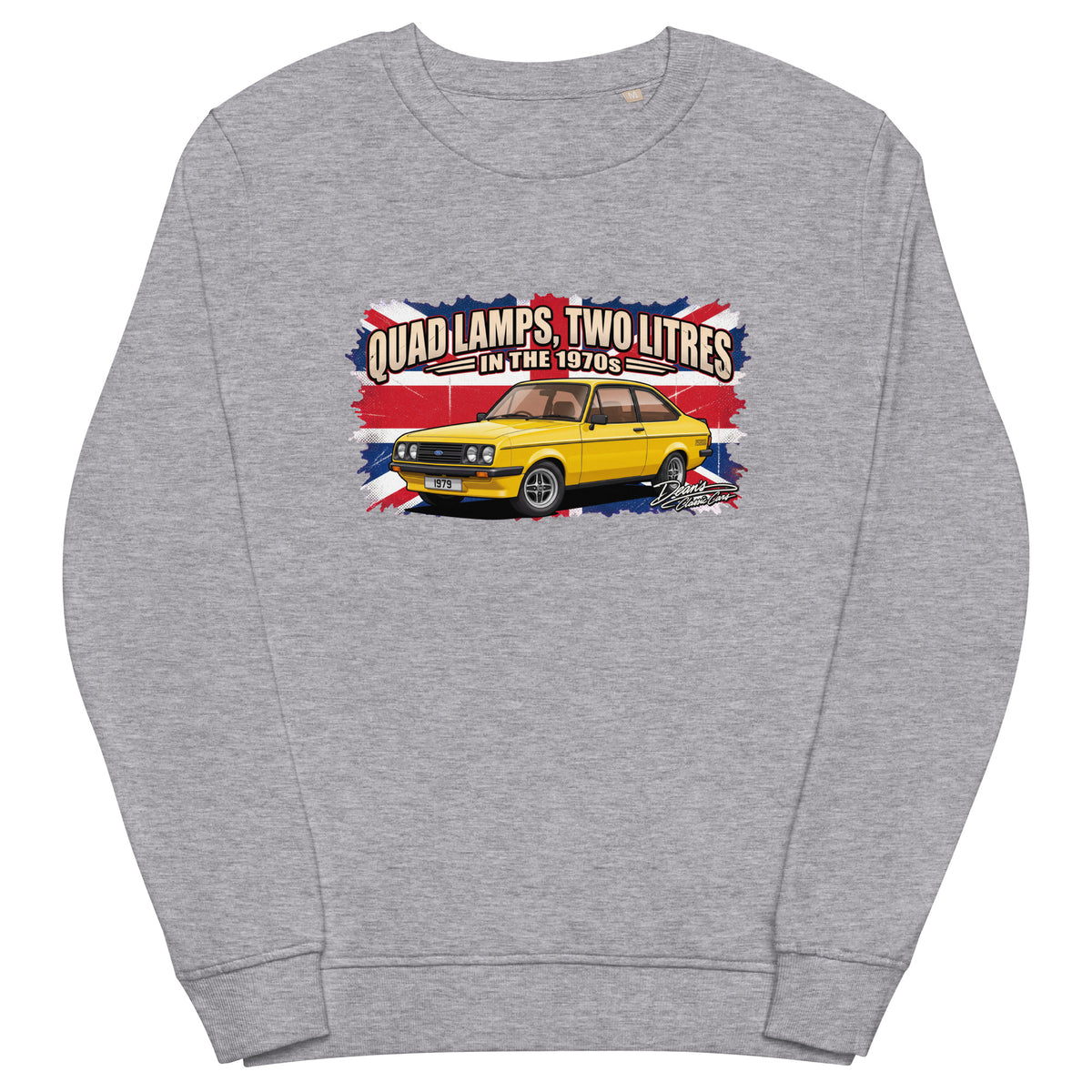 Escort RS2000 Signal Yellow Mid-Weight Sweatshirt - Dean's Classic Cars